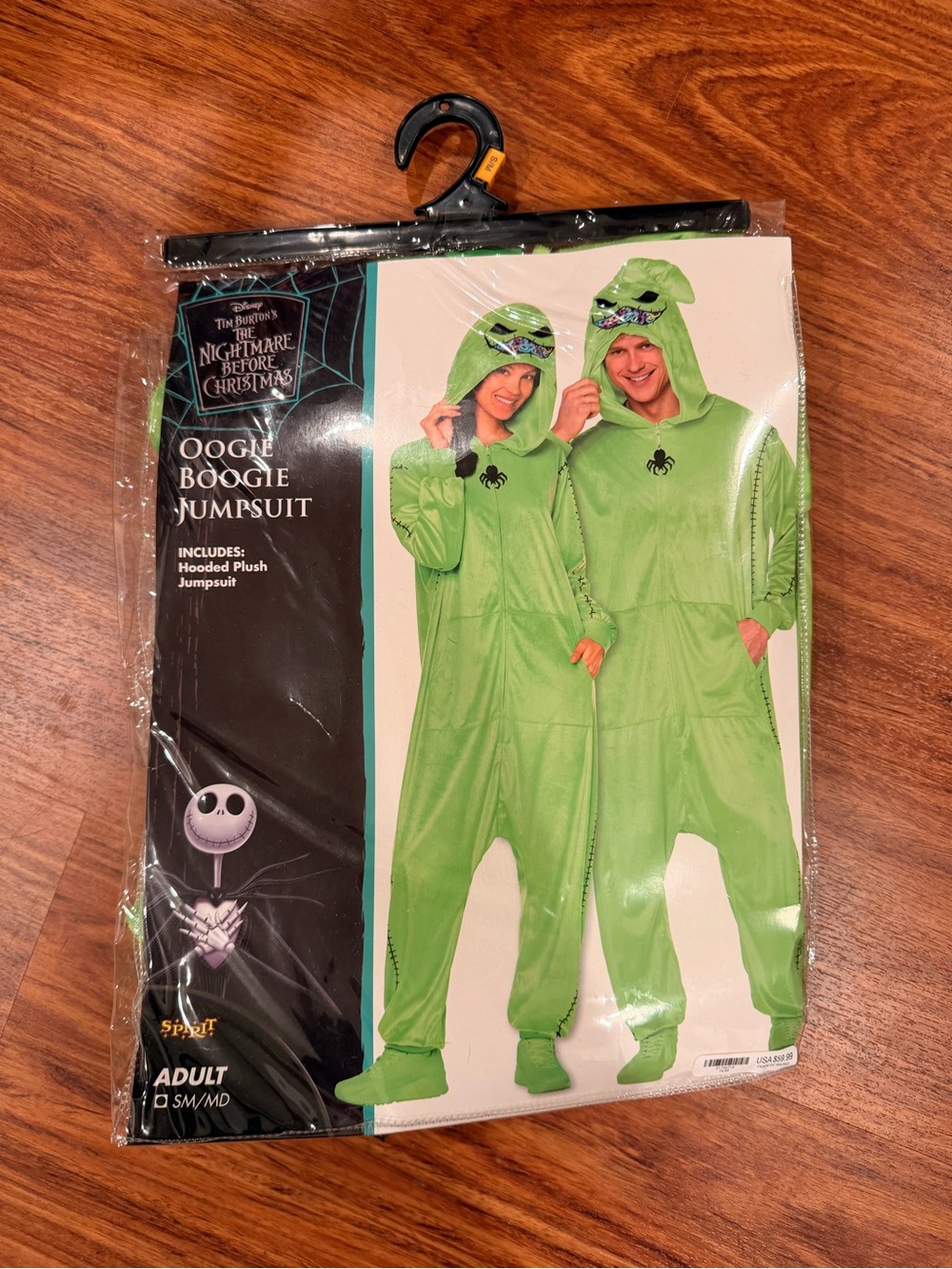 Oogie Boogie A Hooded Plush Jumpsuit - Green